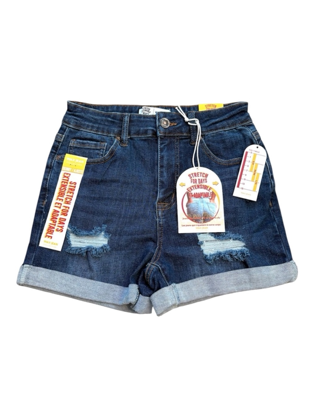 NWT Wax Jeans Skinny Stretch For Days Distressed Jean Denim Shorts Size Medium